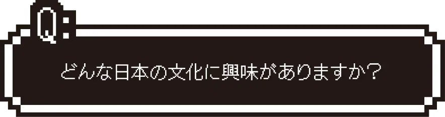 どんな日本の文化に興味がありますか？